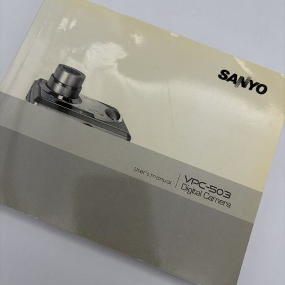 SANYO VPC-503 5.0 Megapixels Digital Camera 3x Zoom Untested With Box Manual - Picture 6 of 9